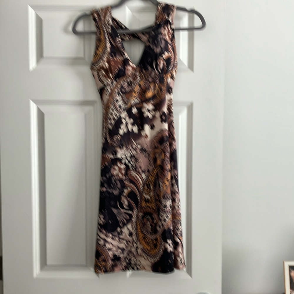 Express Multicolor Paisley Mini Dress